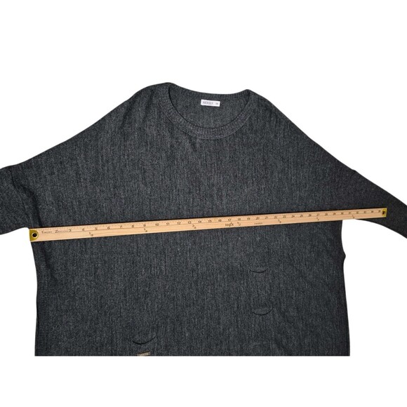 Mersea Boxy Sweater O/S Gray Relaxed Fit Coastal Vacation Slouchy - Picture 5 of 6